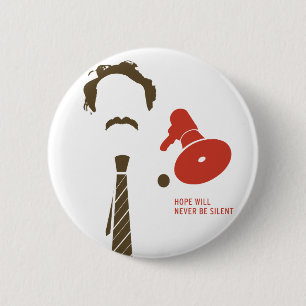 Harvey Milk Button with Bullhorn