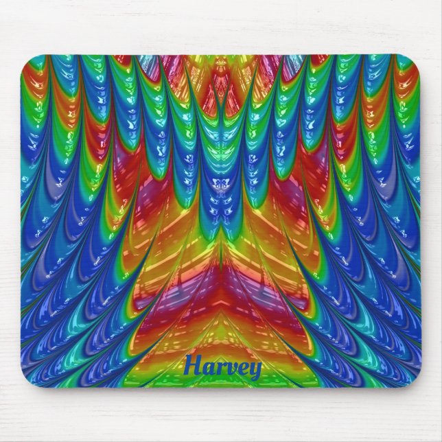 HARVEY ~ Pretty 3D Pattern ~ Personalized  Mouse Pad (Front)