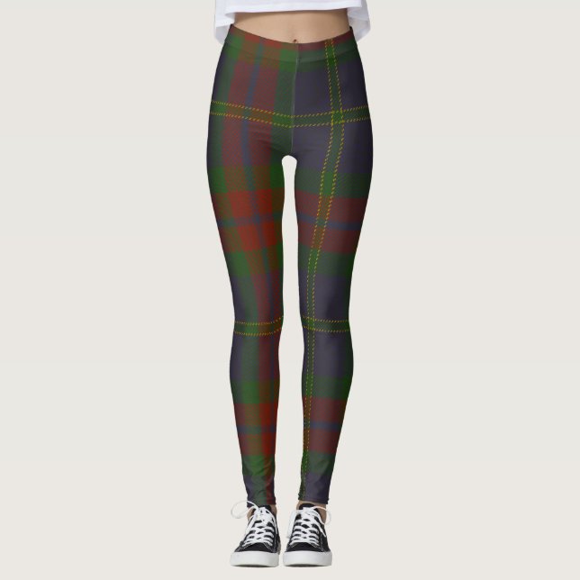 Harvey Tartan Clan Plaid Leggings (Front)