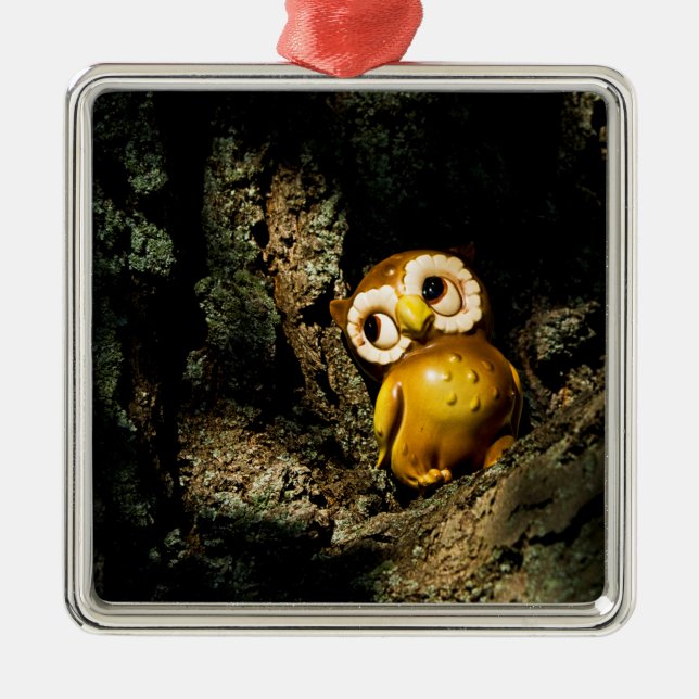 Harvey the Owl I Metal Tree Decoration (Front)