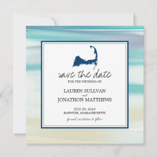 Harwich Cape Cod Ocean Watercolor Save the Date