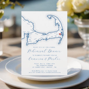 Harwich MA Casual Wedding Rehearsal Dinner Invitation