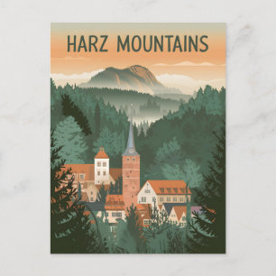Harz Mountains Germany vintage Postcard