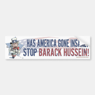 Has America Gone Insane? Uncle Sam Bumper Sticker
