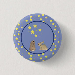 Häschen und Sterne 3 Cm Round Badge