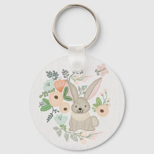 Hase im Busch Key Ring