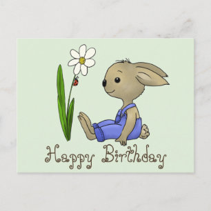 Hase und Blume Postcard