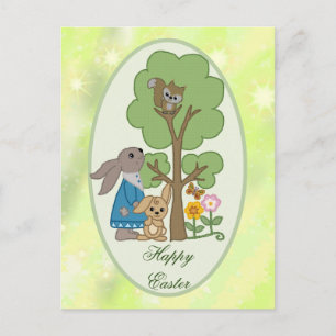 Hase und Eichhörnchen  Postcard