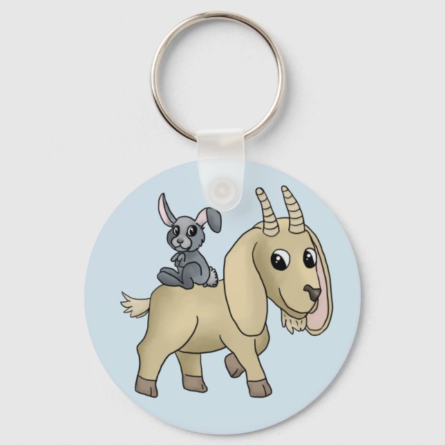 Hase und Ziege Key Ring (Front)