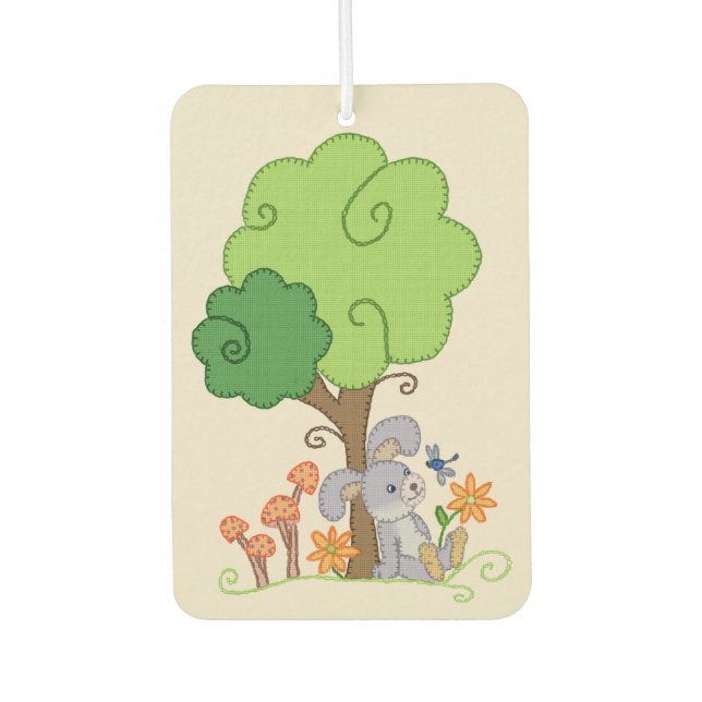 Hase unterm Baum Runder Pappuntersetzer Car Air Freshener (Front)