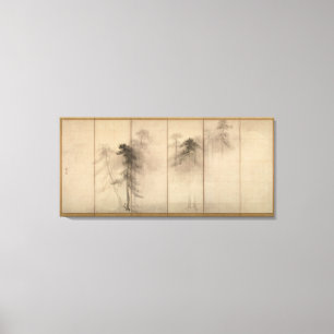 Hasegawa Tohaku Pine Trees 16th fawn Japanese Canvas Print