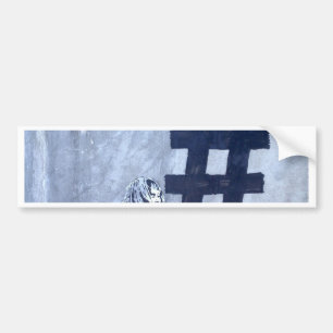 Hash tag Graffiti Bumper Sticker