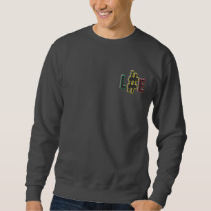 Hash tag life rasta colours crew sml logo sweatshirt