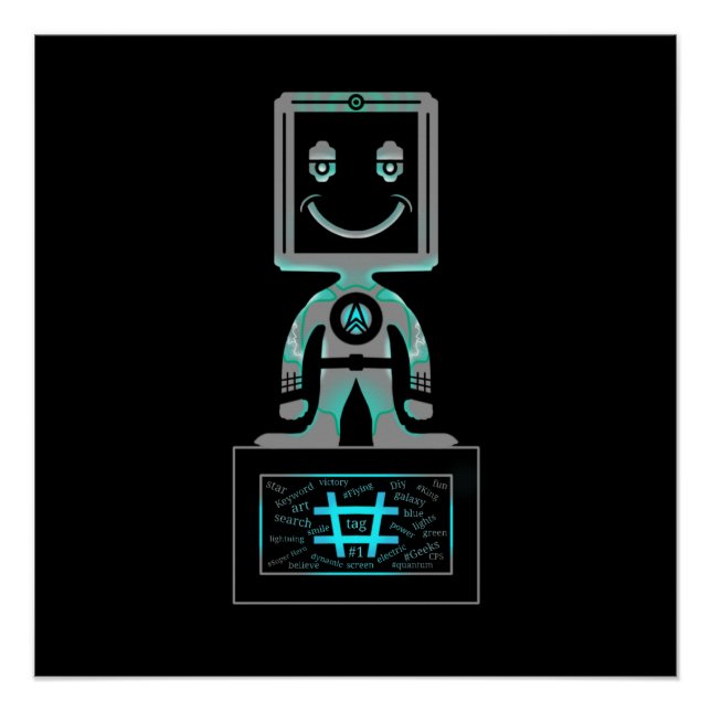 Hash Tag Super hero Poster (Front)