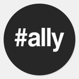 HASHTAG ALLY CLASSIC ROUND STICKER