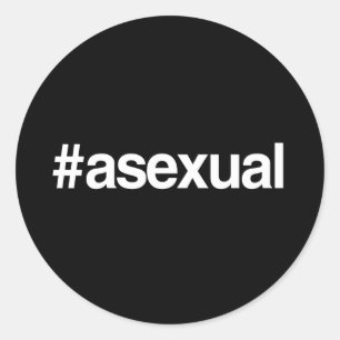 HASHTAG ASEXUAL CLASSIC ROUND STICKER
