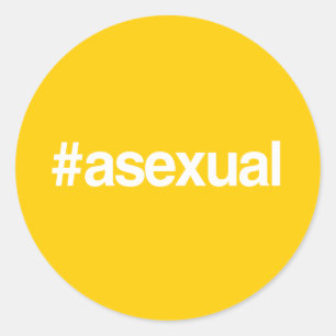 HASHTAG ASEXUAL CLASSIC ROUND STICKER