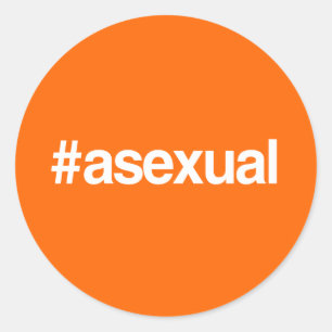 HASHTAG ASEXUAL CLASSIC ROUND STICKER