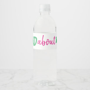 Hashtag Bachelorette Bottle Label Pink Green White