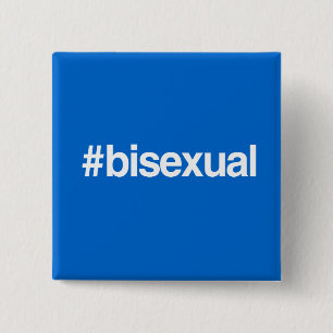 HASHTAG BISEXUAL 15 CM SQUARE BADGE