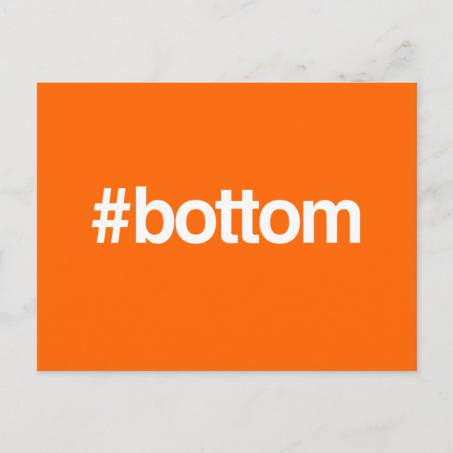 HASHTAG BOTTOM POSTCARD (Front)