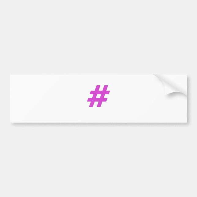 Hashtag Bumper Sticker (Front)