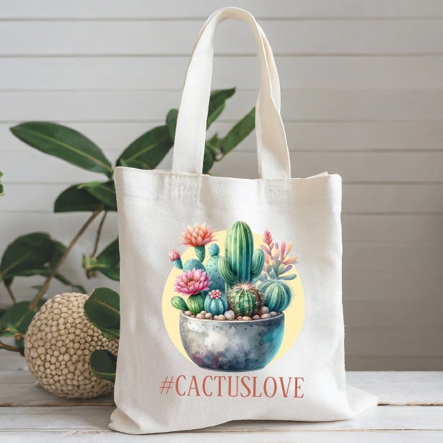 Hashtag Cactuslove Tote Bag (Creator Uploaded)