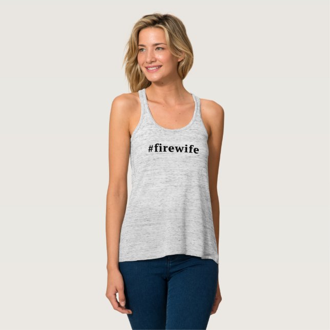 Hashtag Fire Wife (Grey) Singlet (Front Full)