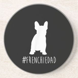 hashtag frenchie dad french bulldog dad coaster