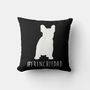 hashtag frenchie dad french bulldog dad cushion