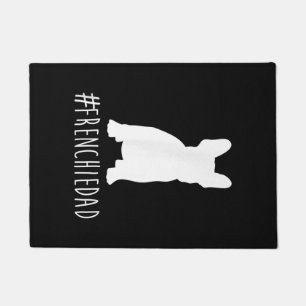 hashtag frenchie dad  french bulldog dad doormat