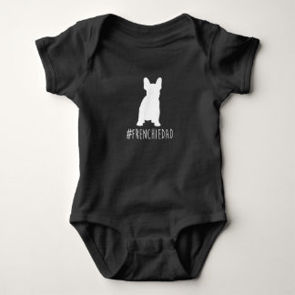 hashtag frenchie dad | french bulldog dad gift baby bodysuit