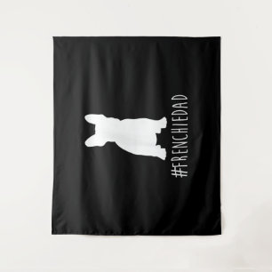 hashtag frenchie dad   french bulldog dad gift tapestry