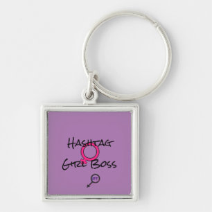 Hashtag Girl Boss key chain
