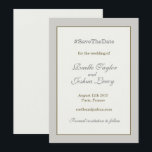 Hashtag gold grey ivory save the date announcement<br><div class="desc">Personalise your own # for your save the date wedding announcement. This design is also available in other colours in my store. Click on the "Personalise" button to personalise this invitation. You can also click on the "Click to customise further" link to modify the texts, including fonts, sizes and colours....</div>