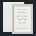 Hashtag gold grey ivory save the date announcement<br><div class="desc">Personalise your own # for your save the date wedding announcement. This design is also available in other colours in my store. Click on the "Personalise" button to personalise this invitation. You can also click on the "Click to customise further" link to modify the texts, including fonts, sizes and colours....</div>
