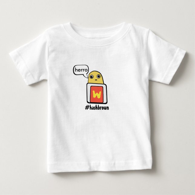 Hashtag Hashbrown Baby T-Shirt (Front)