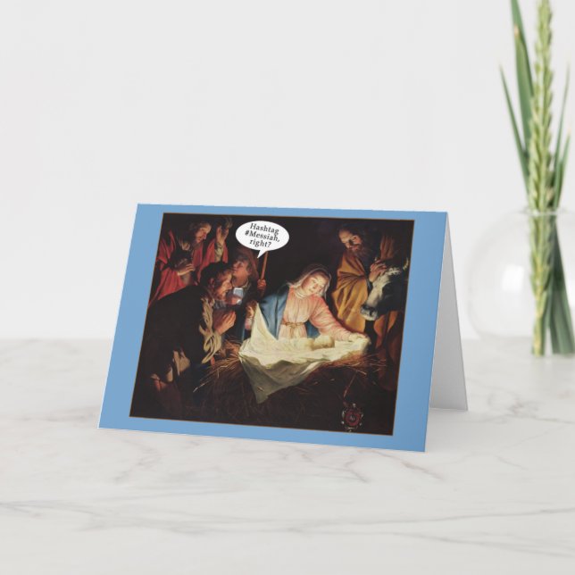 Hashtag Humour on a Holiday Card (Front)