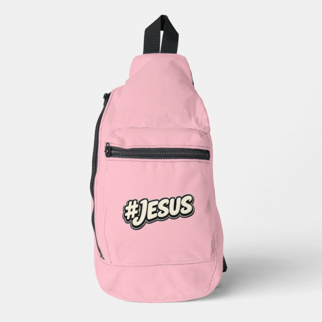 Hashtag - JESUS - Christian Sling Bag (Front)