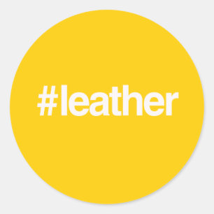 HASHTAG LEATHER CLASSIC ROUND STICKER
