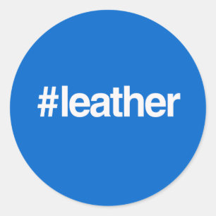 HASHTAG LEATHER CLASSIC ROUND STICKER