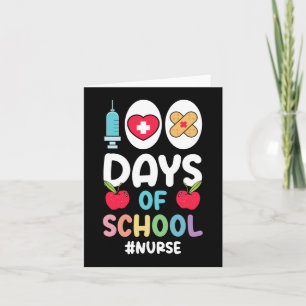 Hashtag Nurse Happy 100 days of school Nurse Card
