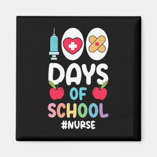 Hashtag Nurse Happy 100 days of school Nurse  Magnet