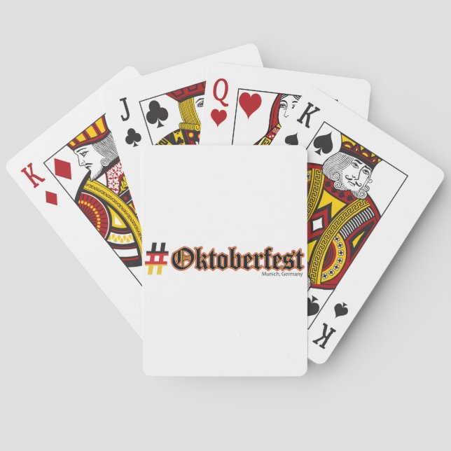 Hashtag Oktoberfest Playing Cards (Back)