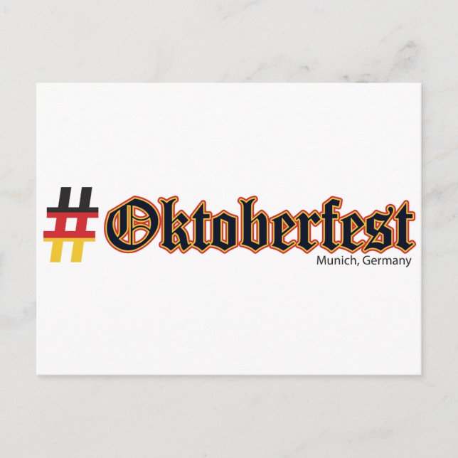 Hashtag Oktoberfest Postcard (Front)