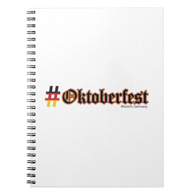 Hashtag Oktoberfest Spiral Notebook (Front)