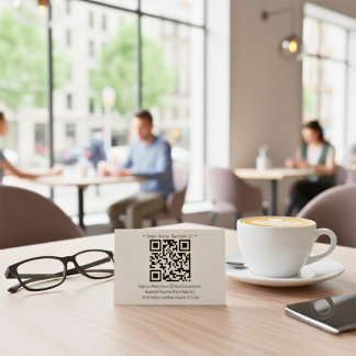 Hashtag QR Code Address Self-Inking Rubber Stamp