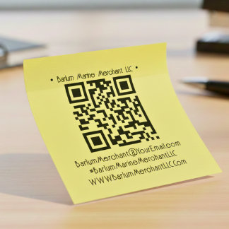 Hashtag QR Code Address Self-Inking Rubber Stamp