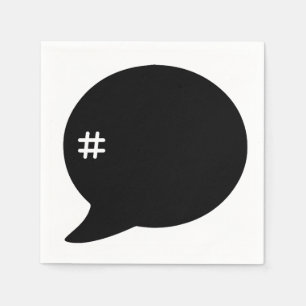 Hashtag # Quote Paper Napkins