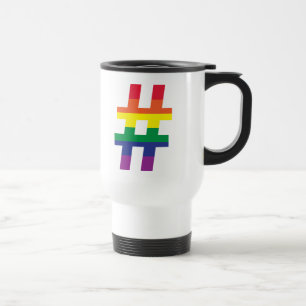 Hashtag Rainbow Flag Travel Mug